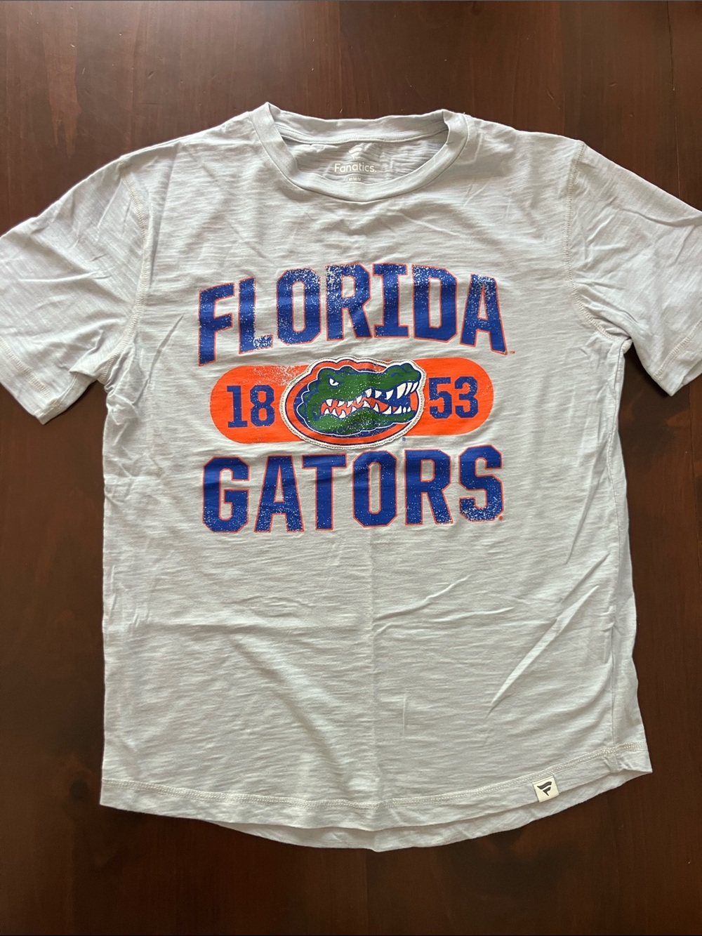 Like New Fanatics Light Gray Florida Gators Short Sleeve Tee, Men’s Medium